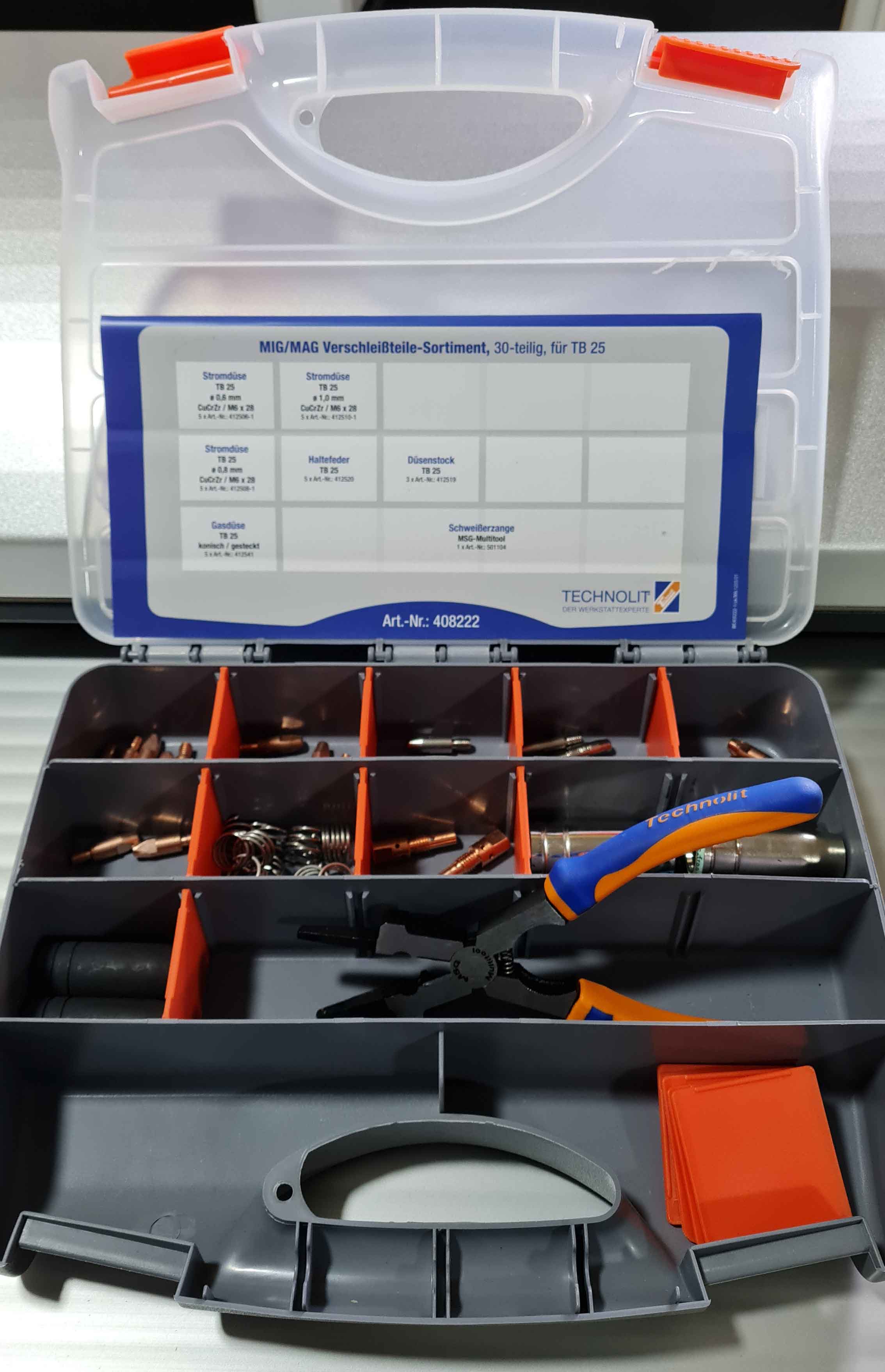 TECHNOLIT MIG/MAG Verschleißteile-Sortiment TB 25 30-teilig