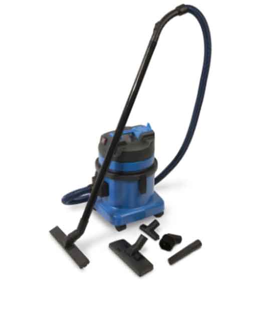 VacLine Kompakter Industriesauger 15-1-PLBL  1000 W, 48 l/s, 210 mm/H₂O, Staubklasse L. 32 mm Schlauch (3,5 m) und 7,2 m Kabel für flexiblen Einsatz.