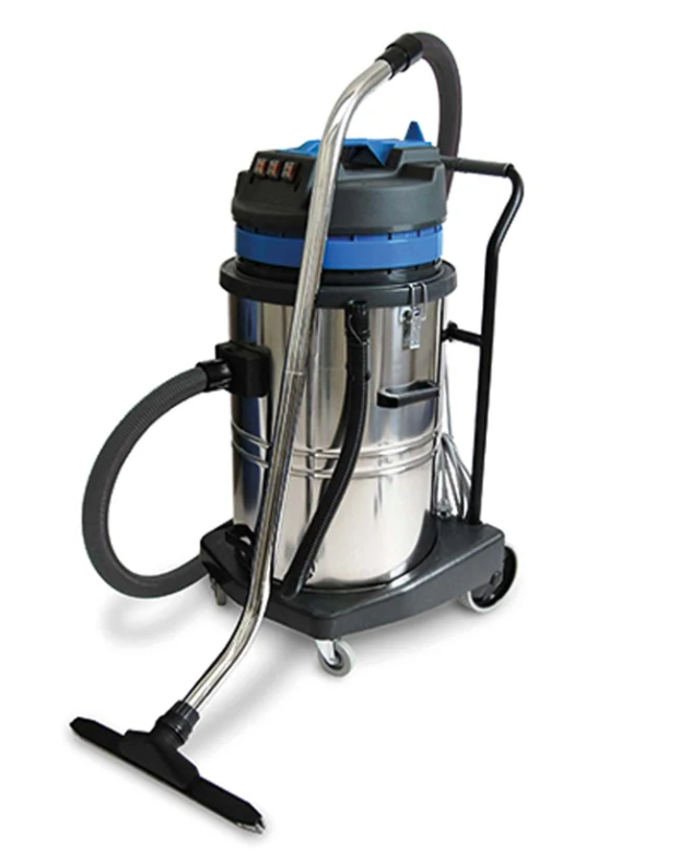 Vacline Kompakter Industriesauger 70-3-STBL 3 Saugmotoren einzeln zuschaltbar mit Edelstahlbehälter